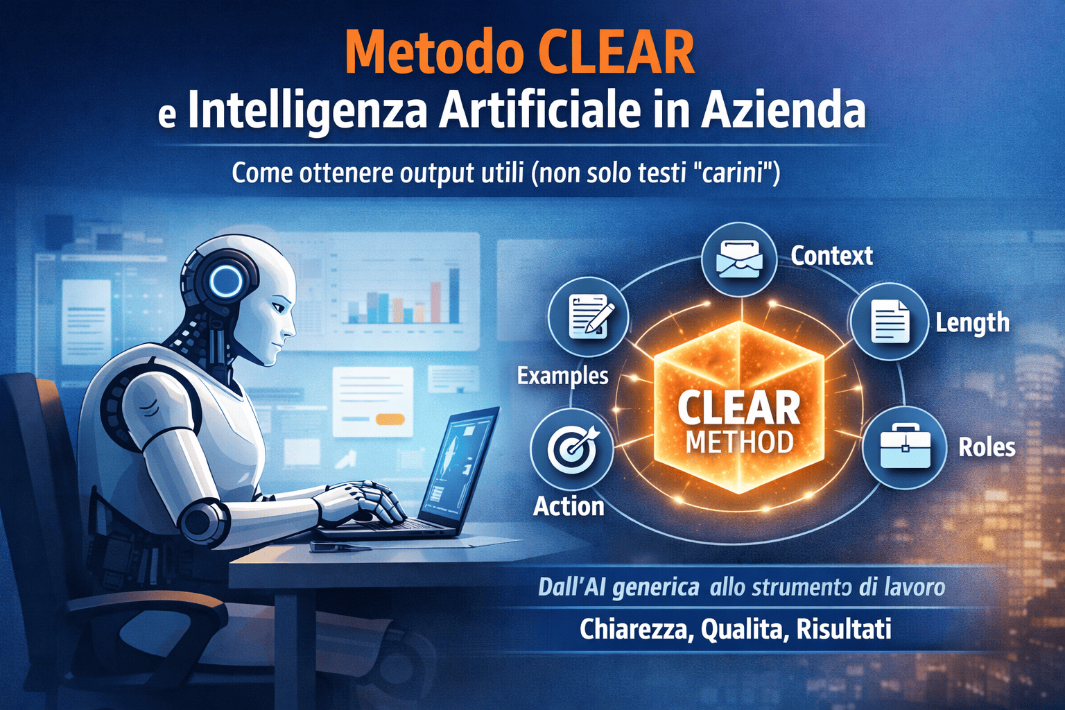 Scopri di più sull'articolo Metodo CLEAR e Intelligenza Artificiale in azienda: come ottenere output utili